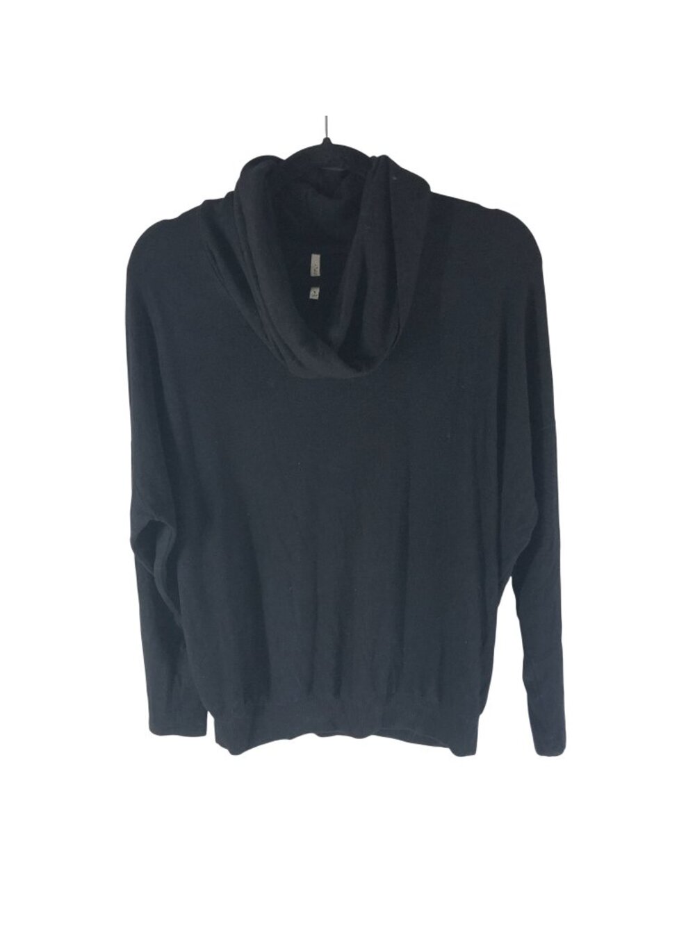 Z Supply Womens Lightweight Cowl Neck Dolman Sleeve Gathered Waist Black S